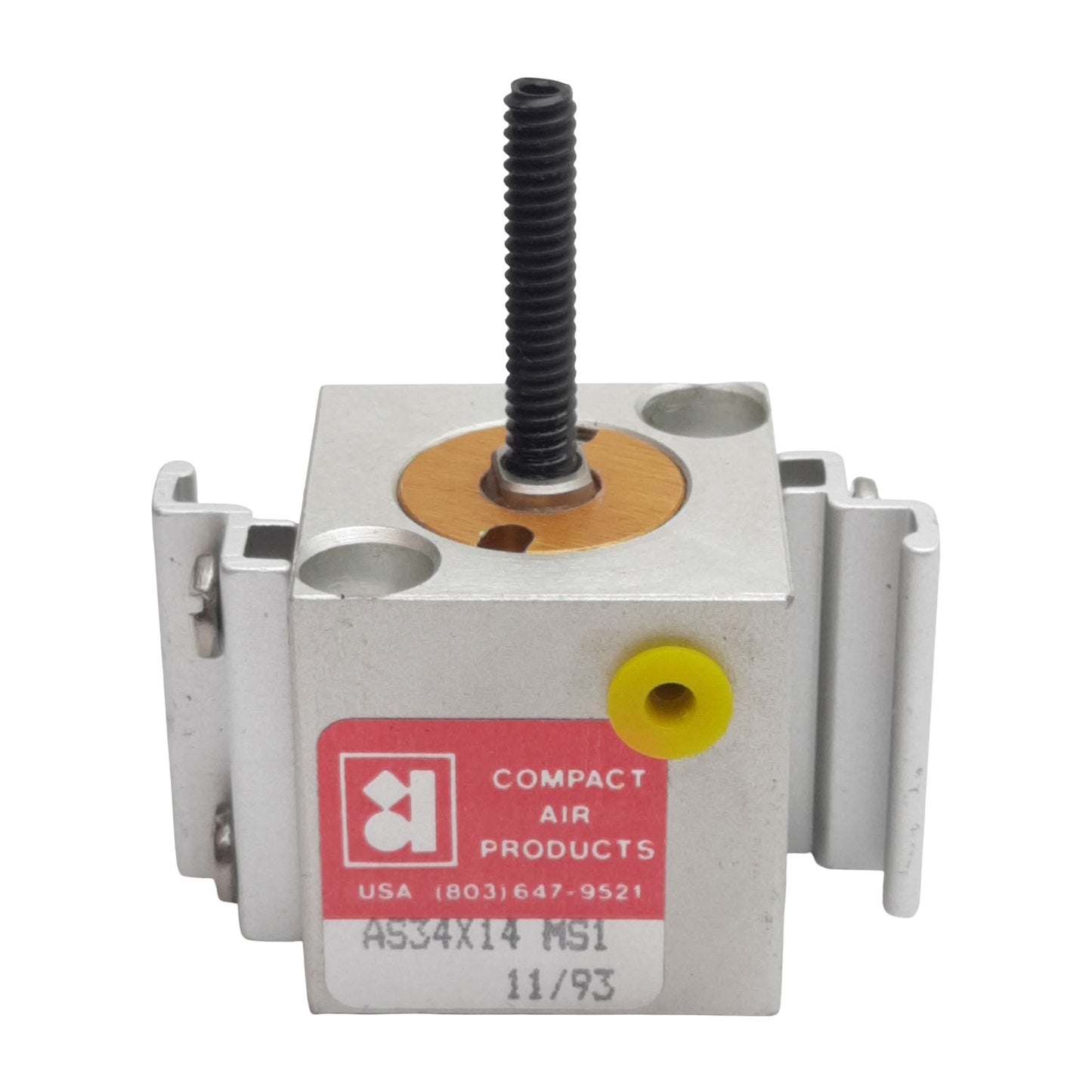 New Compact AS34X14MS1 Pneumatic Cylinder, ø3/4in Bore, 1/4in Stroke, #10-32, 145psi