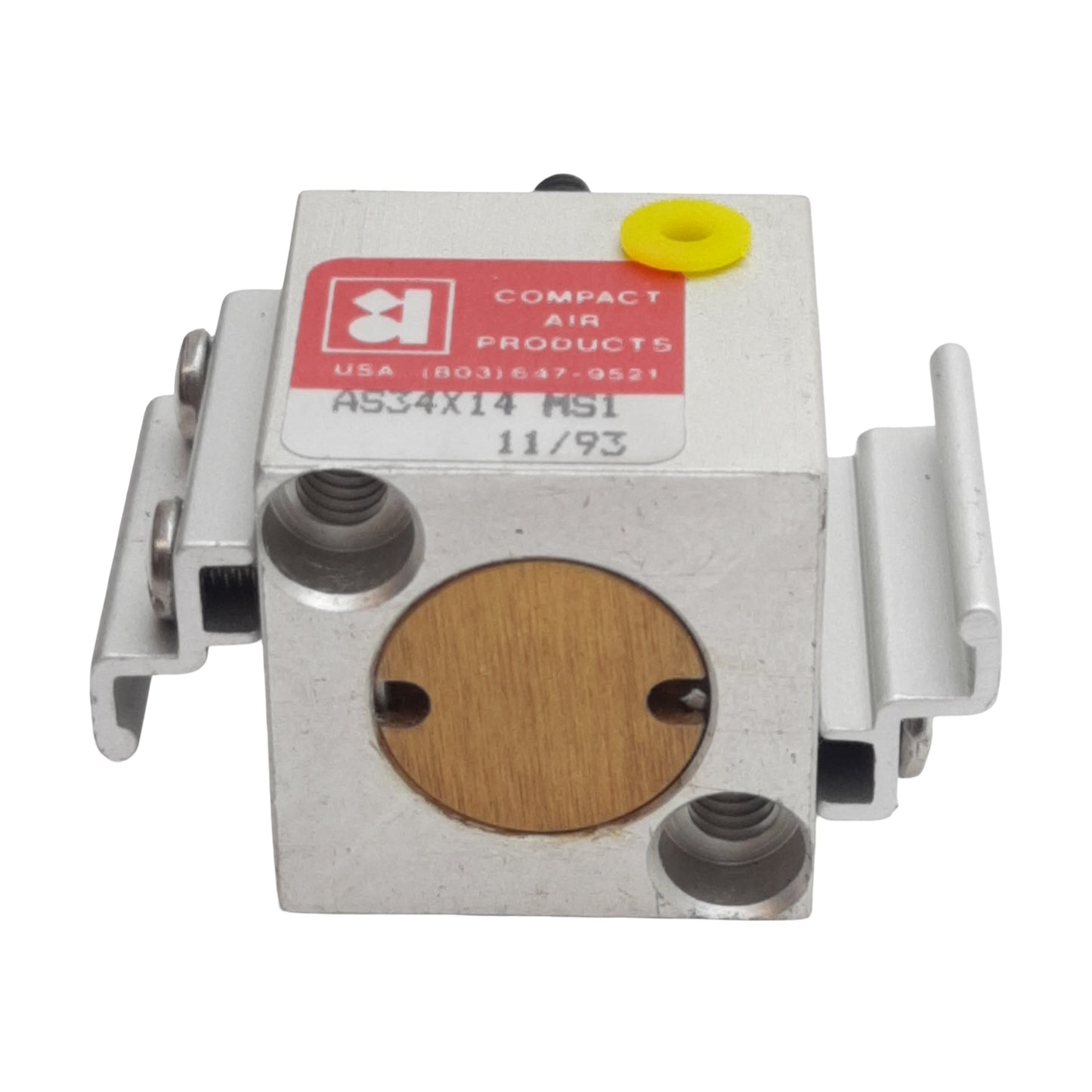 New Compact AS34X14MS1 Pneumatic Cylinder, ø3/4in Bore, 1/4in Stroke, #10-32, 145psi