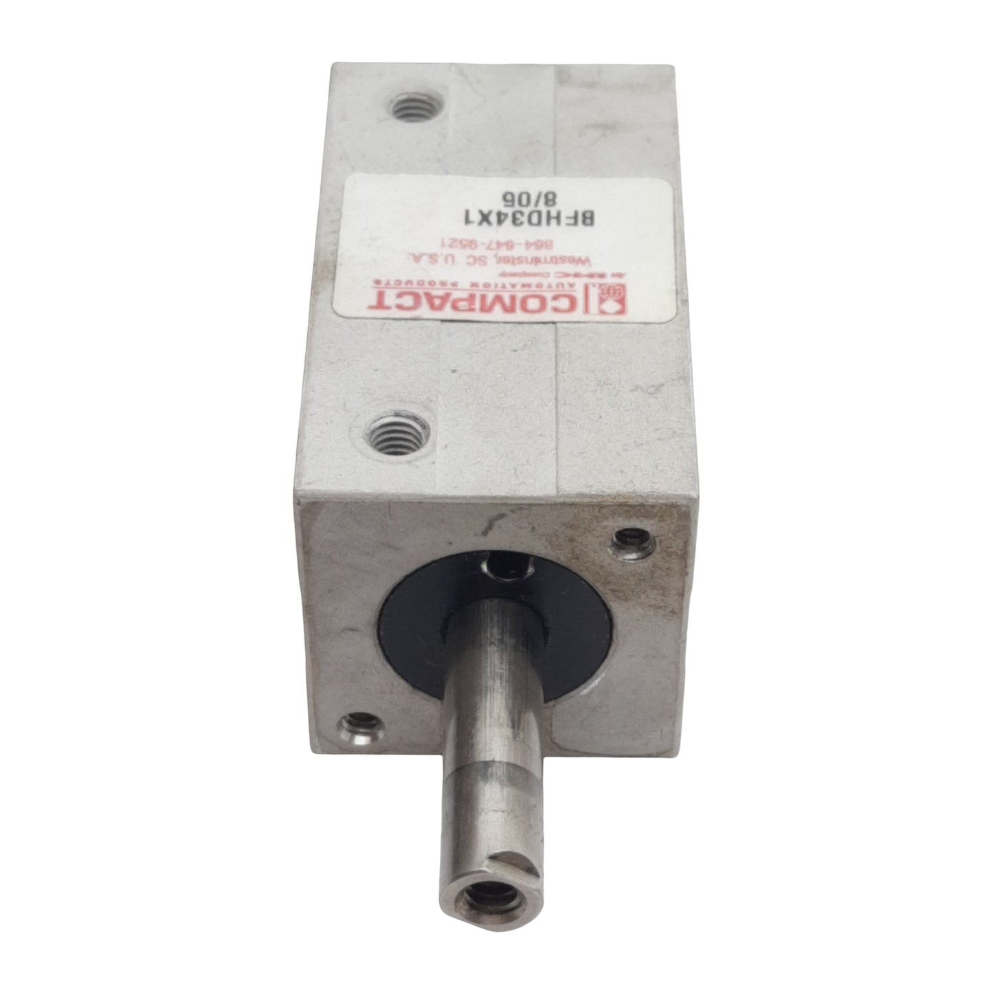 Used Compact BFHD34X1 Pneumatic Cylinder, ø3/4in Bore, 1in Stroke, #10-32, 145psi