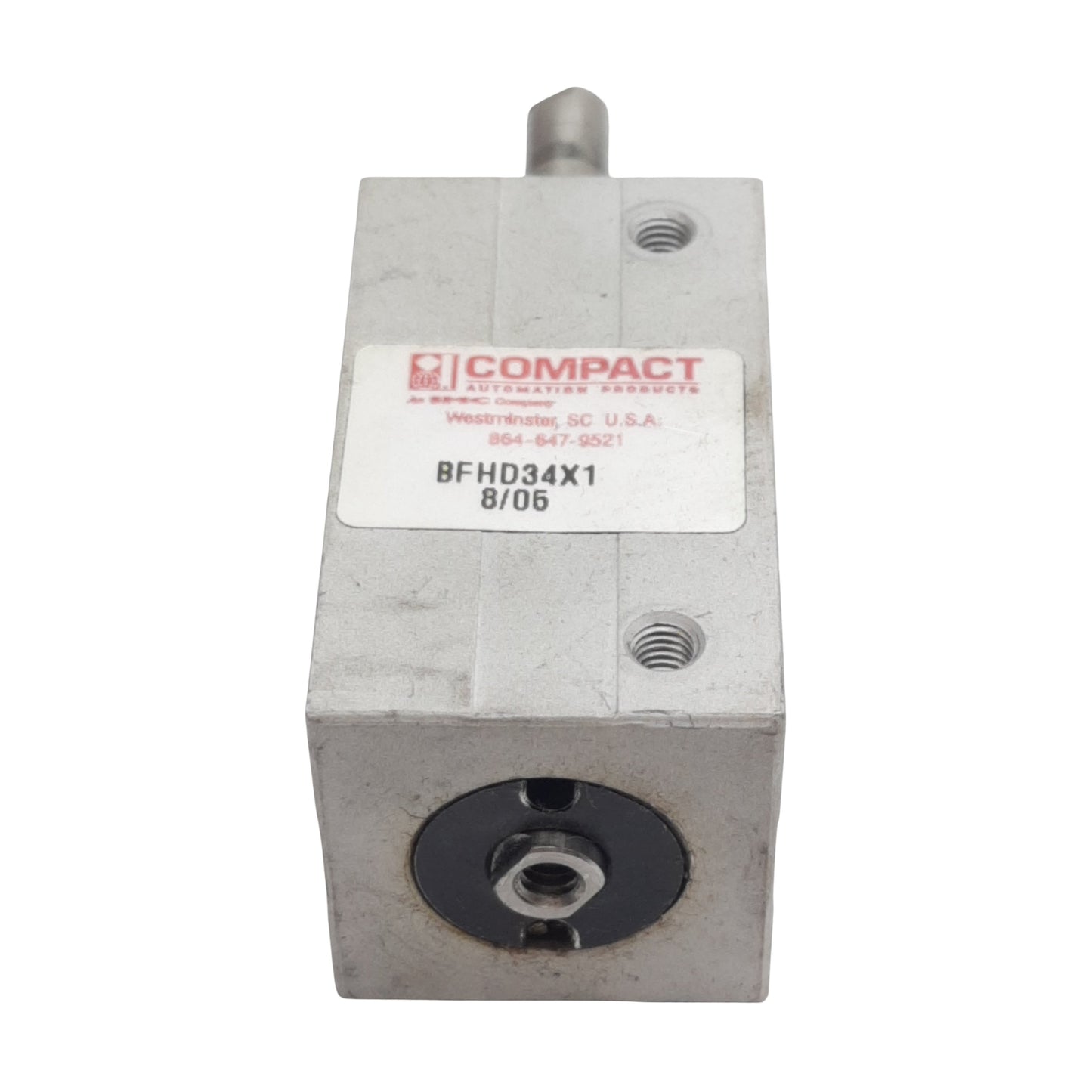 Used Compact BFHD34X1 Pneumatic Cylinder, ø3/4in Bore, 1in Stroke, #10-32, 145psi