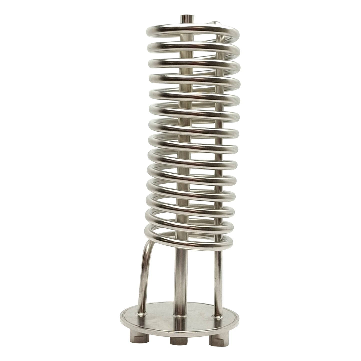 Used Stainless Steel Sanitary Heat Exchange Coil, 16in Coil, 6in Tri-Clamp, 1/2NPT