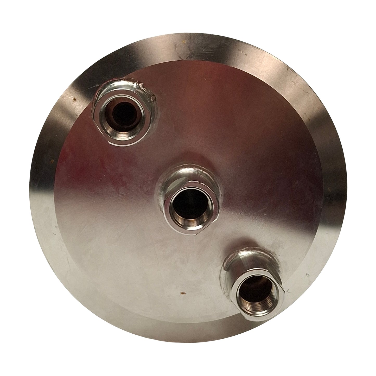 Used Stainless Steel Sanitary Heat Exchange Coil, 16in Coil, 6in Tri-Clamp, 1/2NPT
