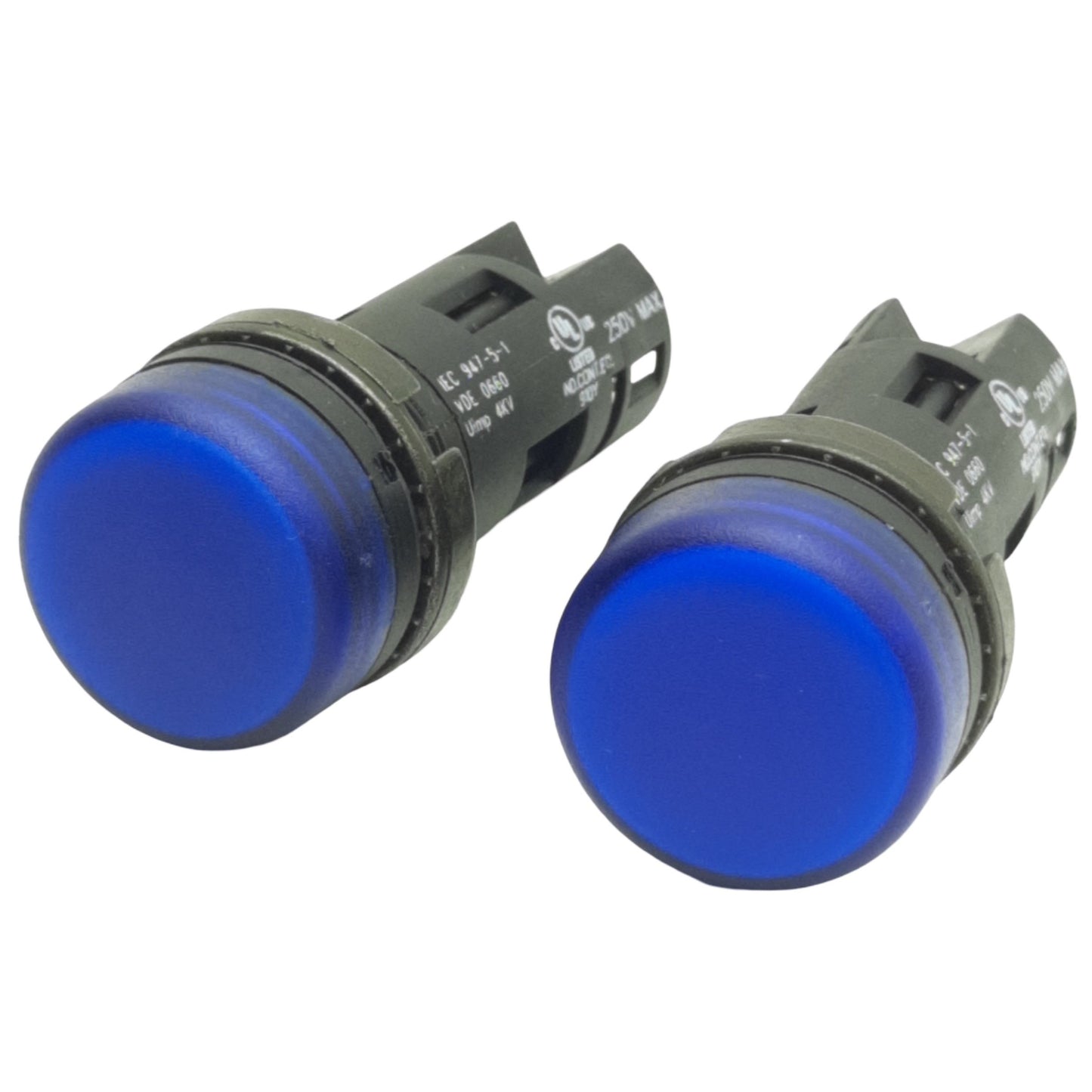Used Lot of 2 CEMA P9XULD0 Pilot Light ø28mm, Blue, 380VAC/DC, 2 Watts, Diffused Lens