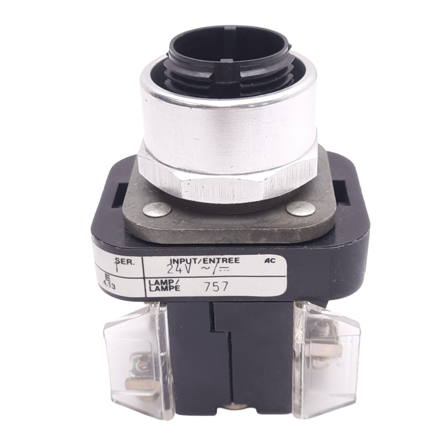 Used Allen Bradley 800T-QT24 Push/Test Pilot Light, 1NO 1NC, 600V, *No Lens No Bulb