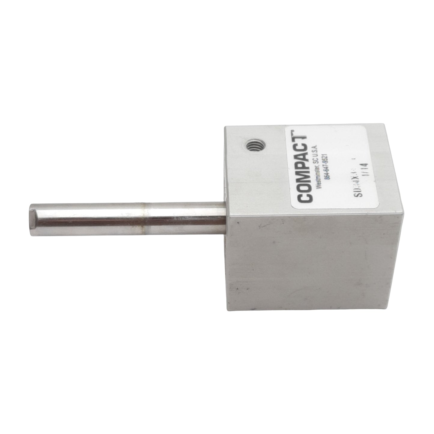 Used Compact SD34X34-EXF1 Pneumatic Cylinder, ø3/4" Bore, 3/4" Stroke, #10-32, 250psi