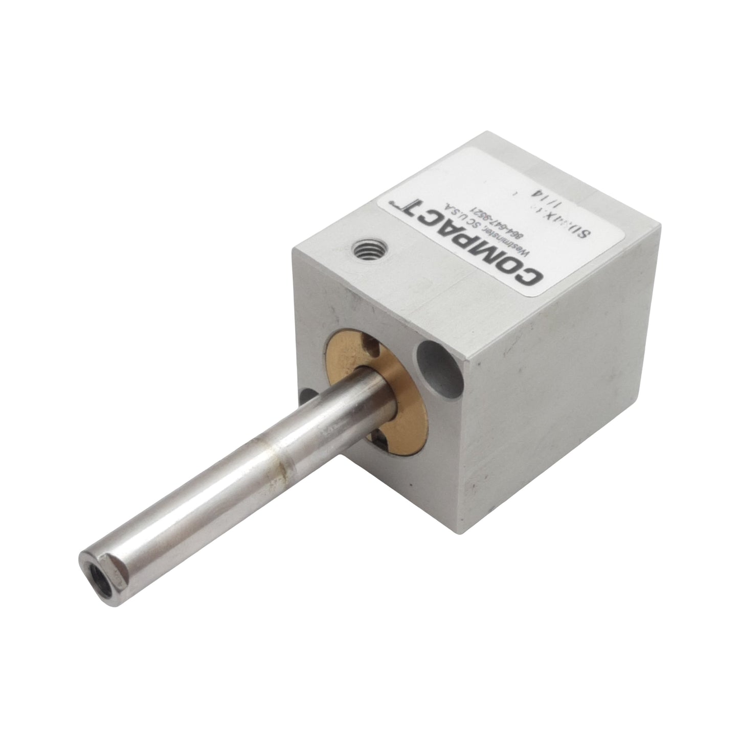 Used Compact SD34X34-EXF1 Pneumatic Cylinder, ø3/4" Bore, 3/4" Stroke, #10-32, 250psi