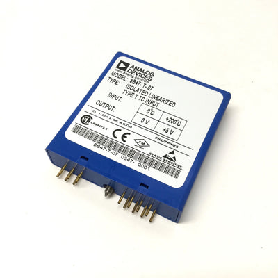 Used Analog Devices 5B47-T-07 Isolated Linearized TC Input Module Type T 0-200°C 0-5V