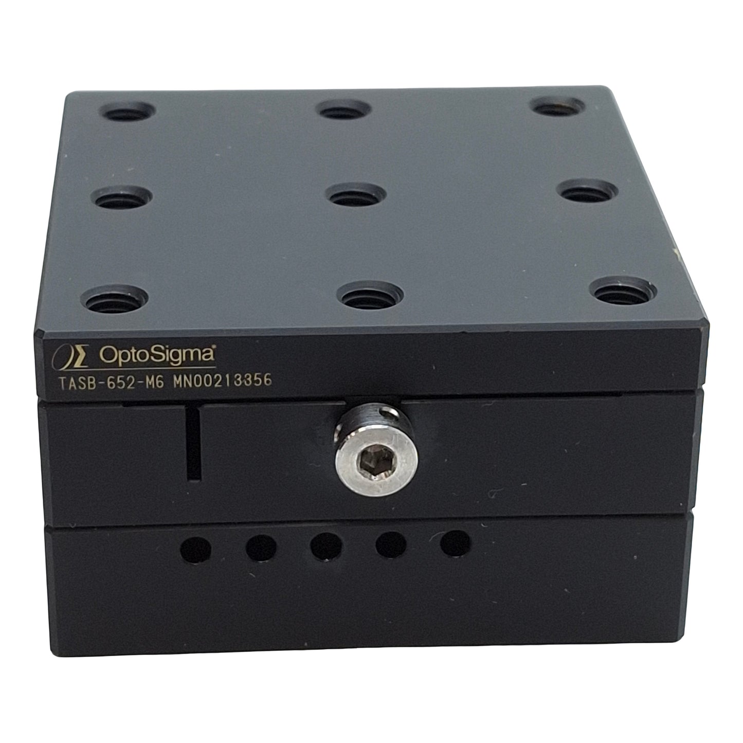 Used OptoSigma TASB-652-M6 Dovetail XY Stage, 25mm Travel, 65mm x 65mm Stage