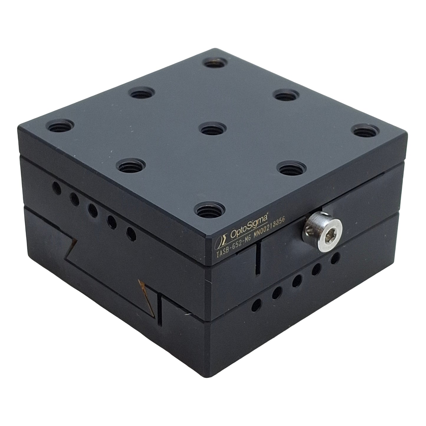 Used OptoSigma TASB-652-M6 Dovetail XY Stage, 25mm Travel, 65mm x 65mm Stage
