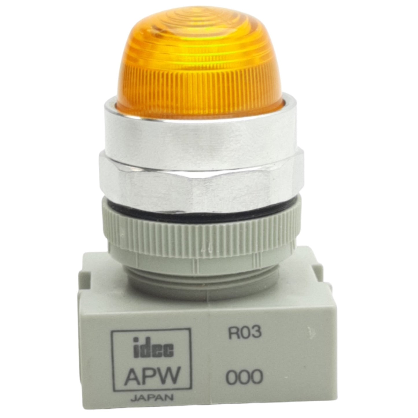 Used IDEC APW299D-Y-120V Pilot Light ø22mm Diameter, 120VAC/DC, Yellow, Dome Lens