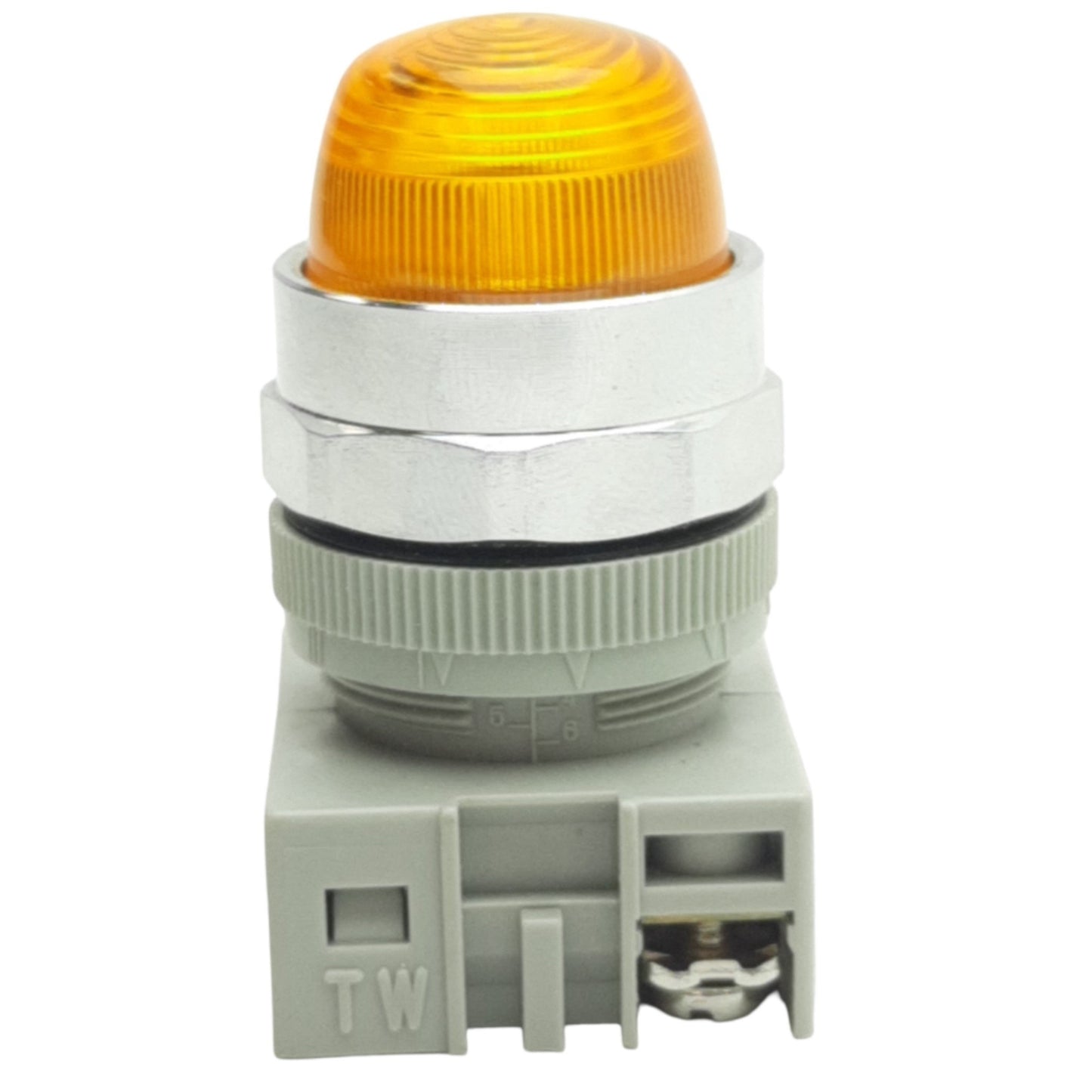 Used IDEC APW299D-Y-120V Pilot Light ø22mm Diameter, 120VAC/DC, Yellow, Dome Lens
