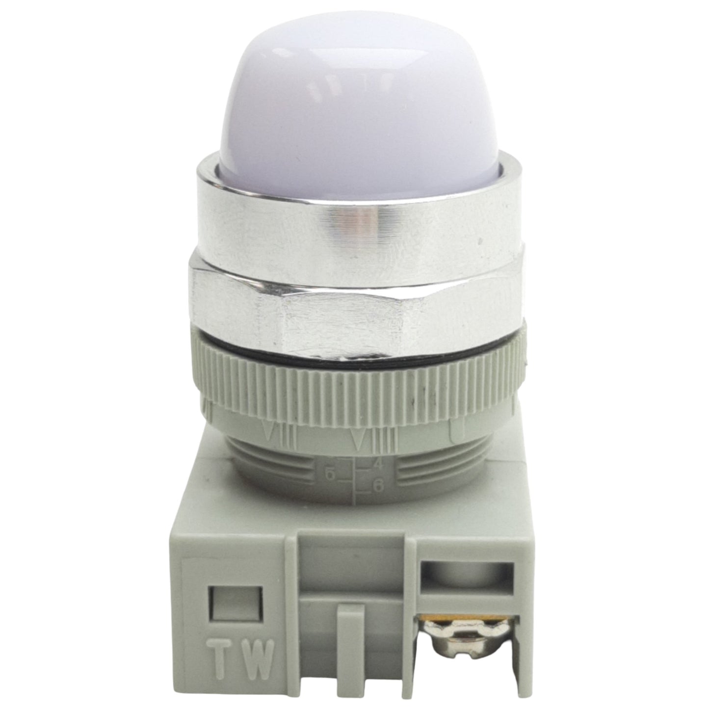 Used IDEC APW299D-W-120V Pilot Light ø22mm Diameter, White, Dome Lens, 120VAC/DC