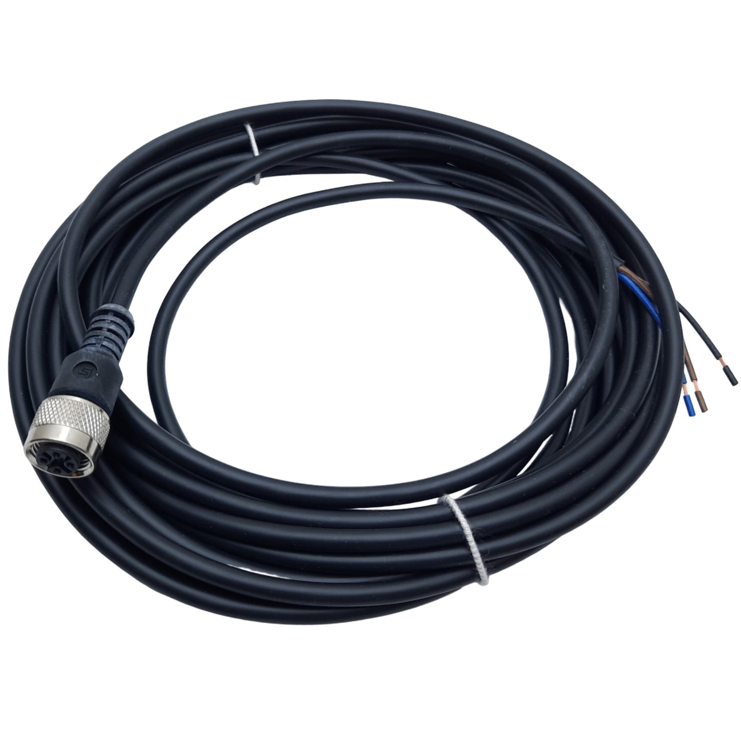 New – Open box Fabco CFC-5M-12 Quick Disconnect Sensor Cordset, 3-Pin Female Single-Ended, 5m