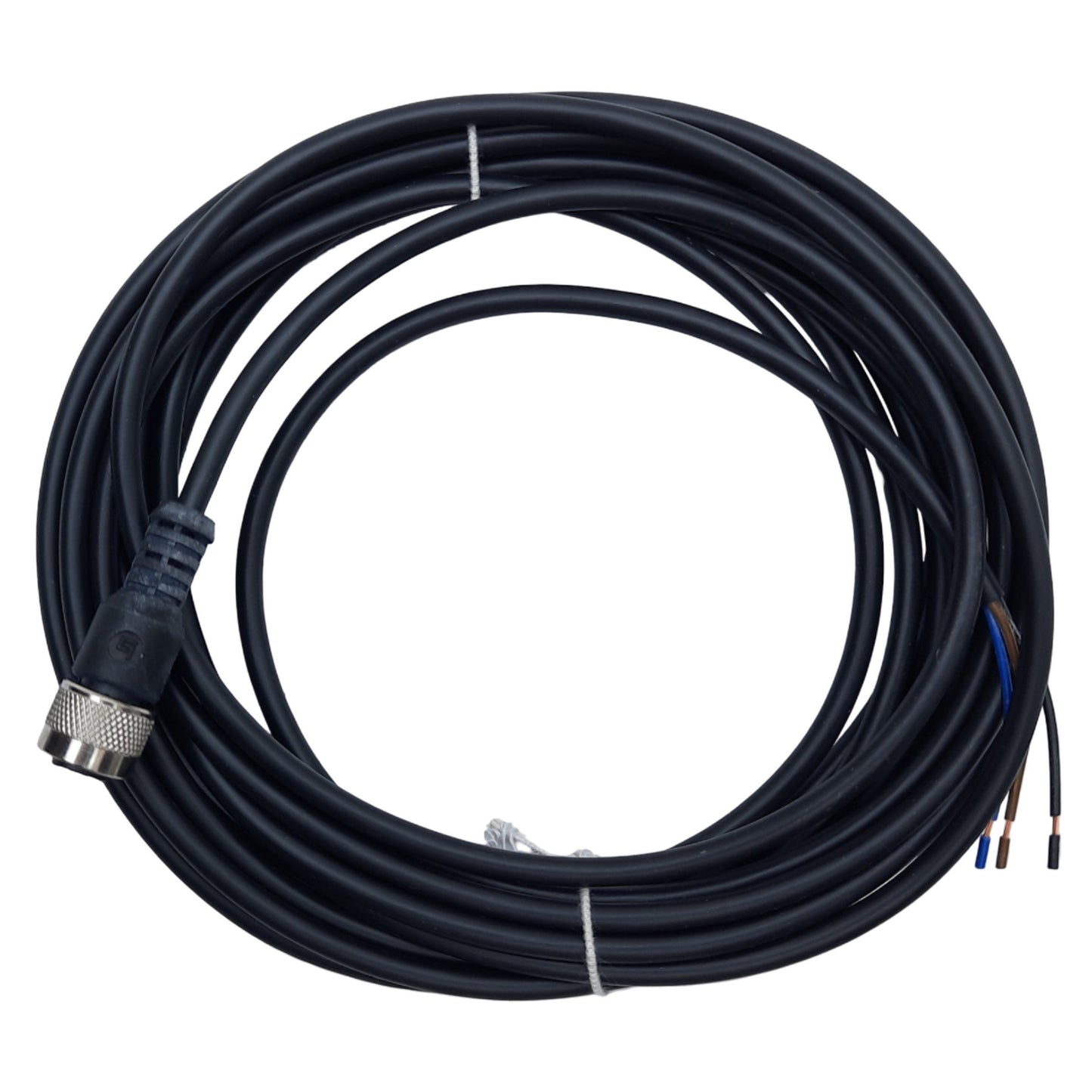 New – Open box Fabco CFC-5M-12 Quick Disconnect Sensor Cordset, 3-Pin Female Single-Ended, 5m