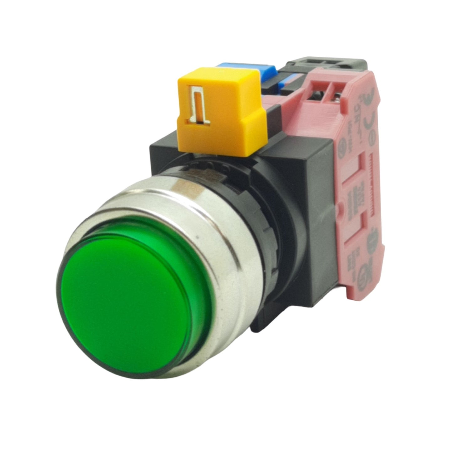 Used IDEC HW4L-M2F11QD-G-120V Push Illuminated Button, ø22mm, Momentary, 1NO 1NC