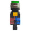 Used IDEC HW4L-M2F11QD-G-120V Push Illuminated Button, ø22mm, Momentary, 1NO 1NC