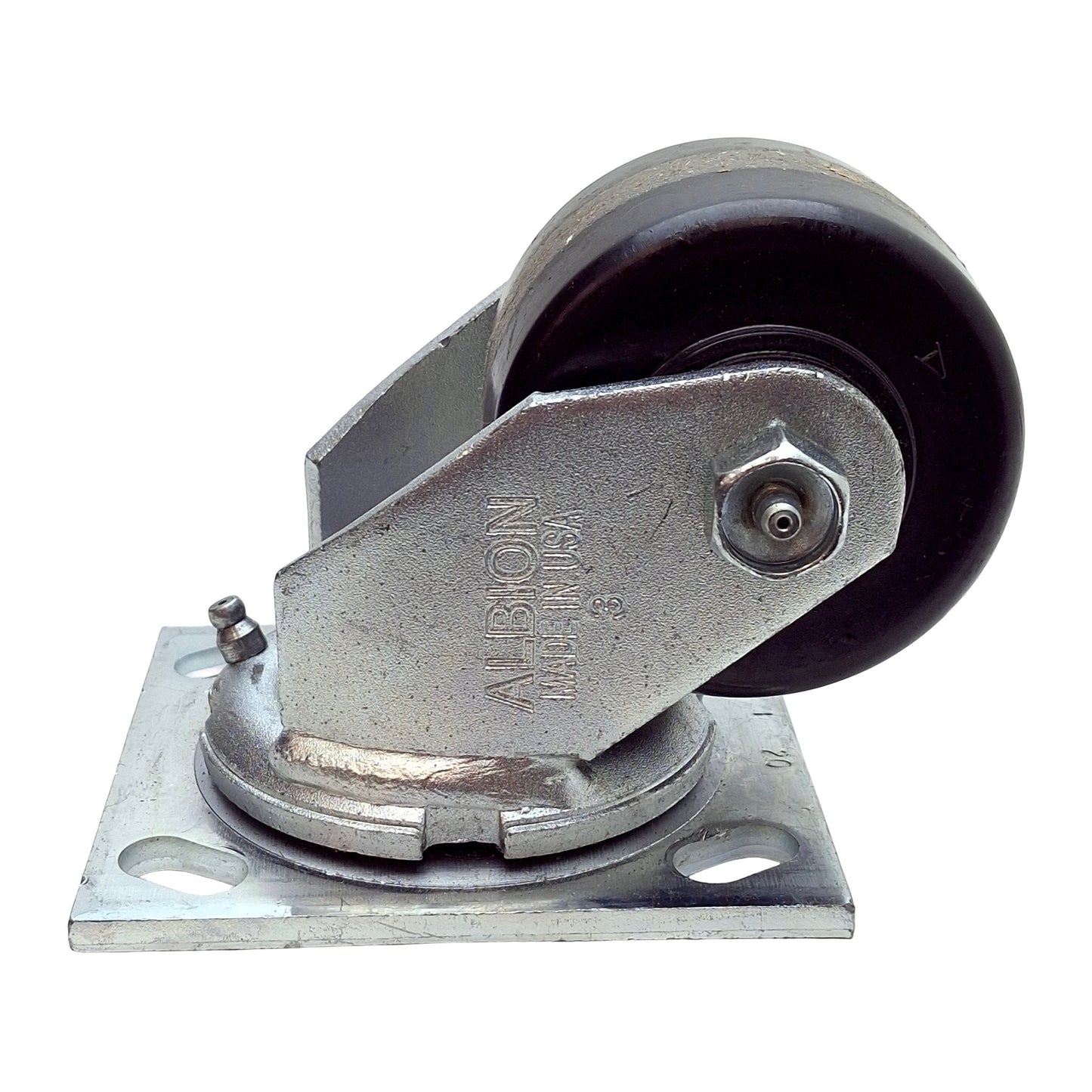 Used Lot of 4 Albion 16TM03201S Top Plate Swivel Caster, ø3.25in, 2in Tread, 700lbs