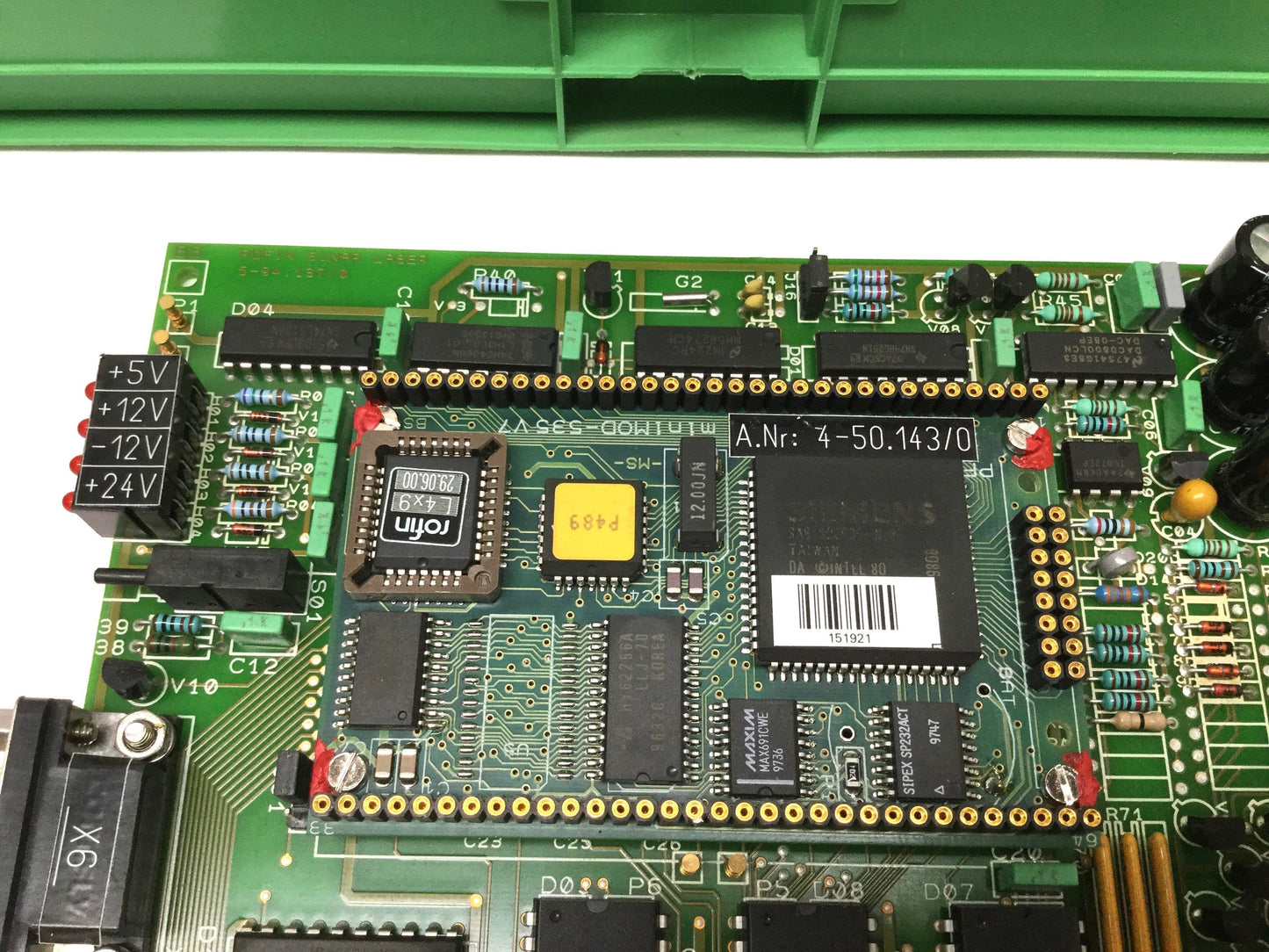 Used Rofin Sinar 4540640 Laser Controller Board w/Screw Terminal Breakout Card Block