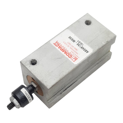 Used Compact AB34X134-MS38 Pneumatic Cylinder, ø3/4in Bore, 1-3/4in Stroke, #10-32