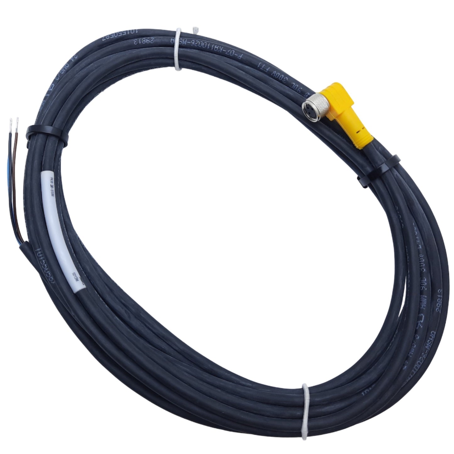 New – Open box Turck PKW 3M-5/S90 PicoFast Cable 3Pin Right-Angle M8 Female to Flying Leads, 3m