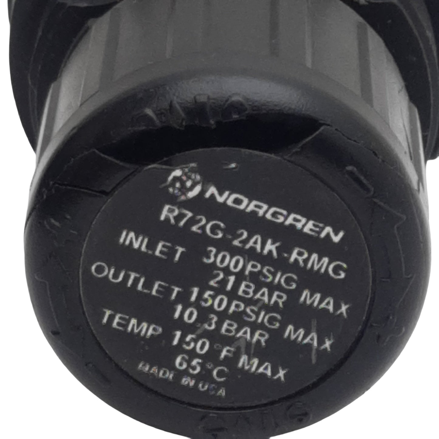 Used Norgren R72G-2AK-RMG Regulator, 300psig In, 150psig Out, 70scfm, 1/4in PTF
