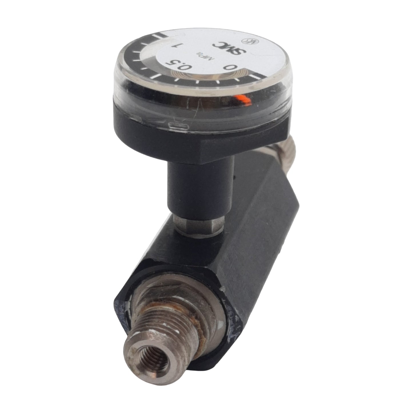 Used SMC ARJ210-M5G Miniature Regulator, 0.2-0.7MPa, 0.8MPa Max, 1/8in NPT Male, M5