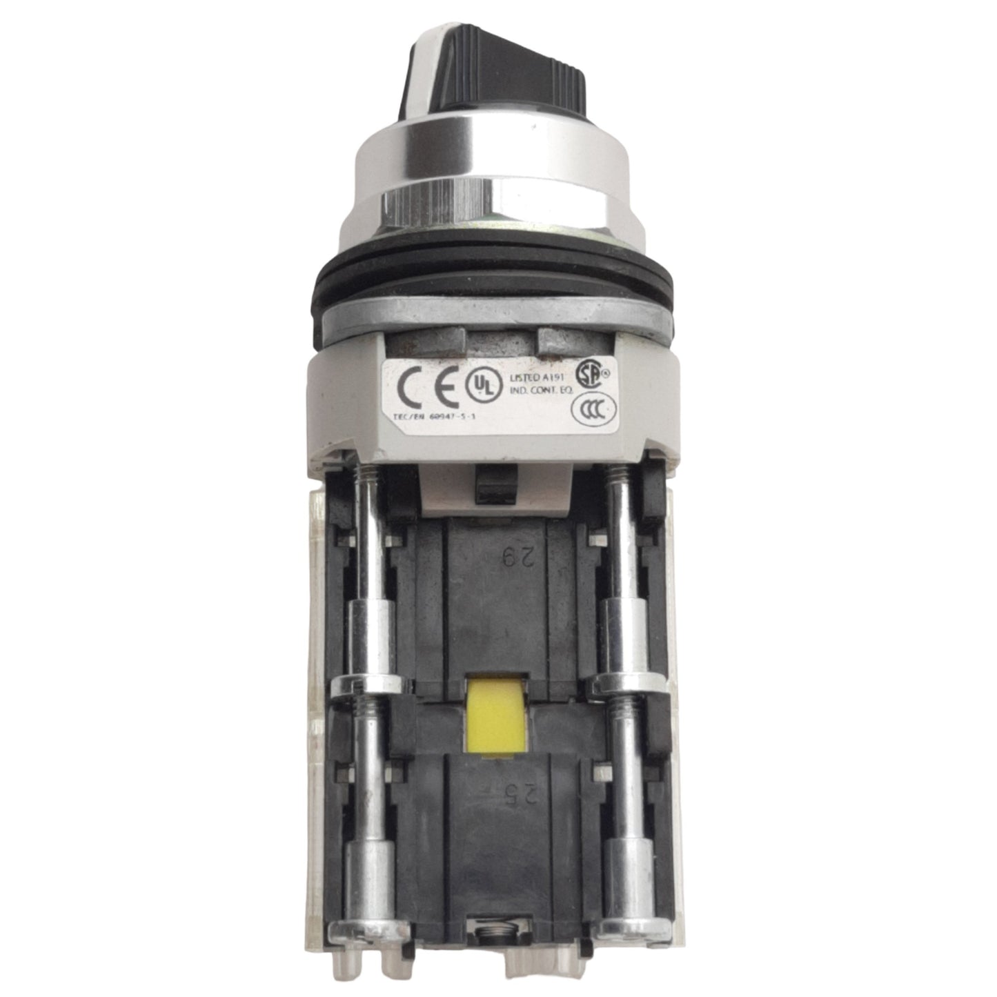 Used Allen Bradley 800T-H2A Maintained Selector Switch, 2-Pos, 2N/O -2N/C, 600VAC 10A