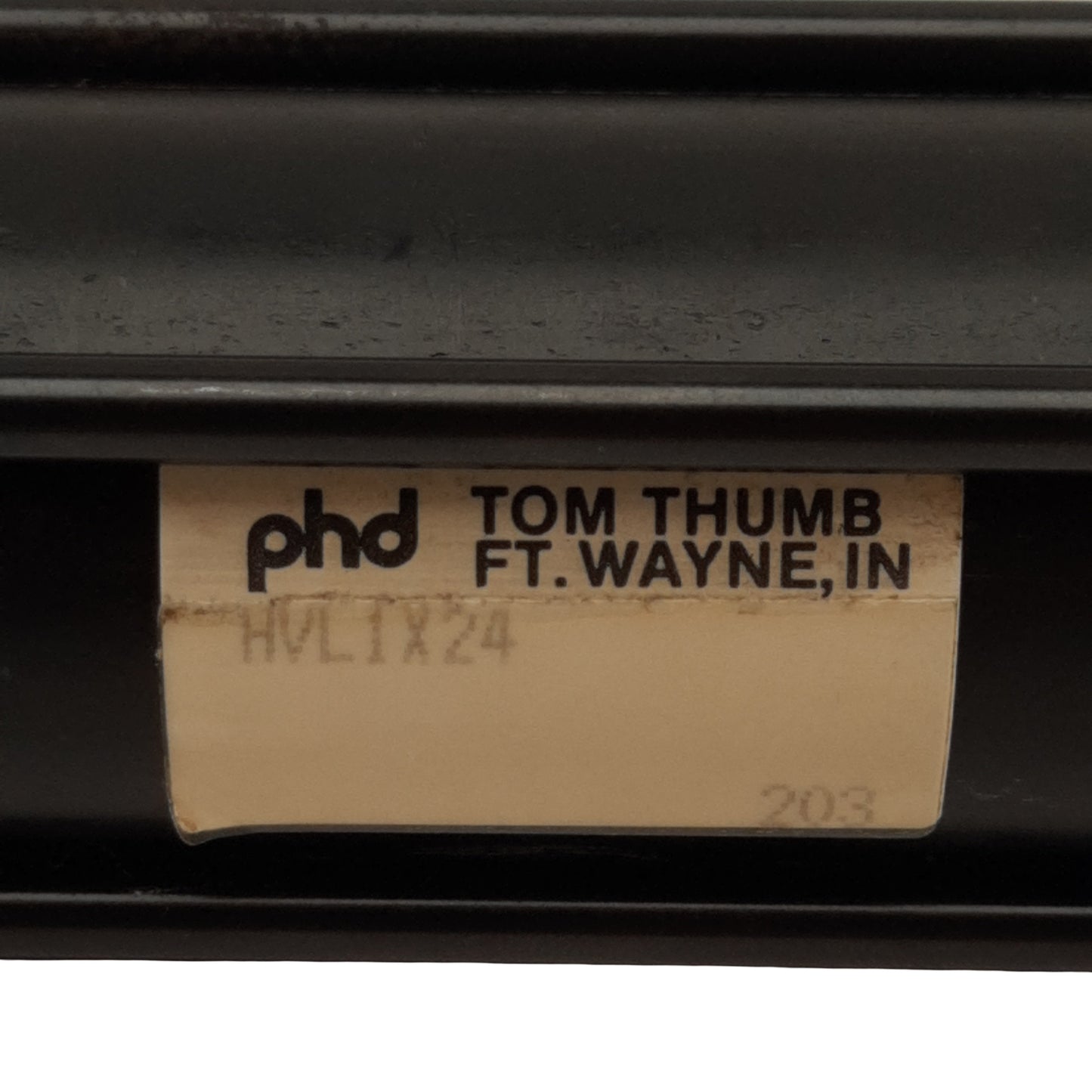 Used PHD HVL1X24 Pneumatic Cylinder, ø1in Bore, 24in Stroke, 1500psi, 1/8in NPT