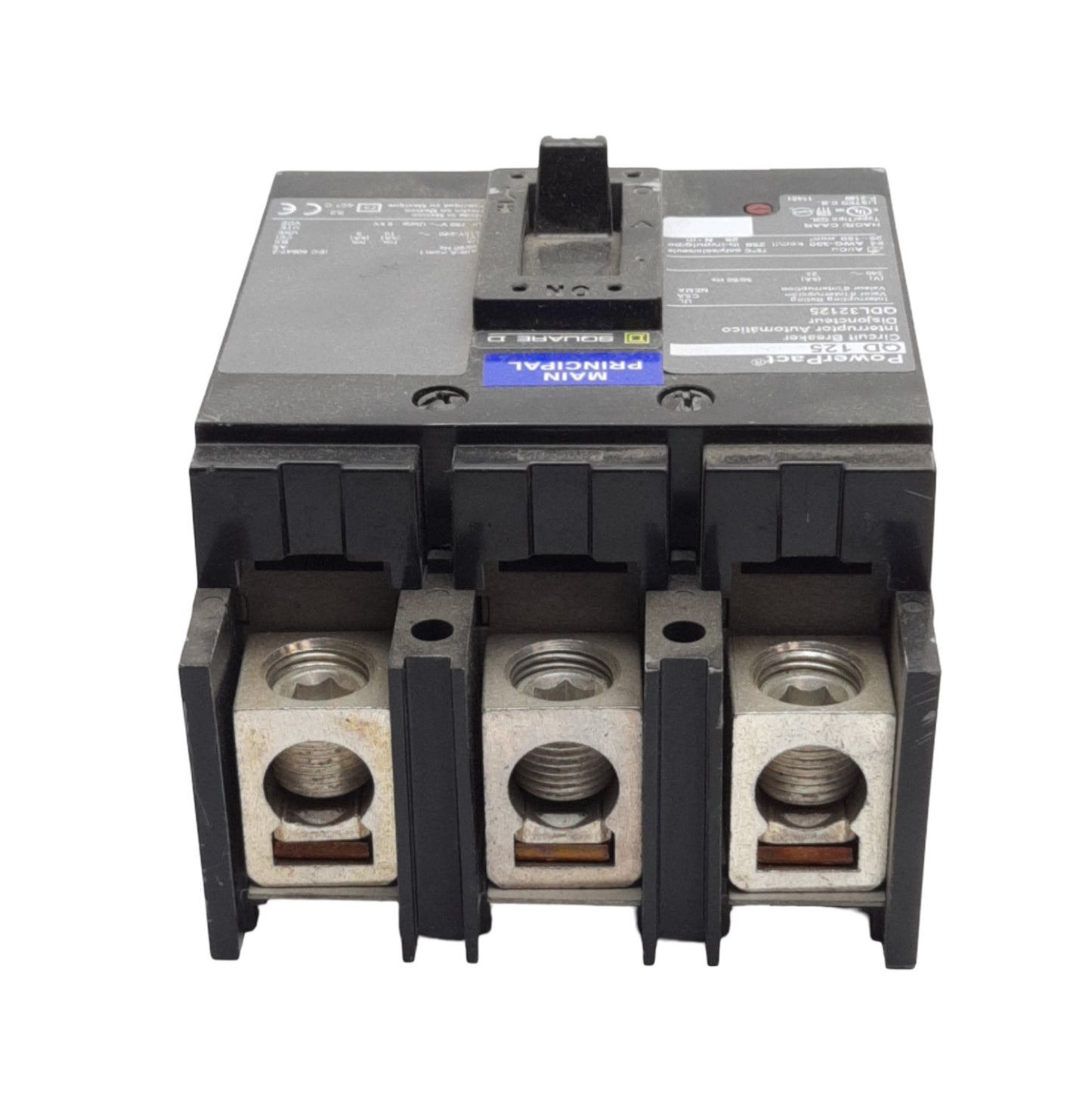 Used Schneider Square D QDL32125 PowerPact Circuit Breaker 3-Pole, 415Y/240VAC 125A