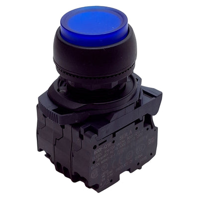 Used Allen Bradley 800FP-LE6PQ3WQ20 Blue Illuminated Momentary Pushbutton 22.5mm 2NO