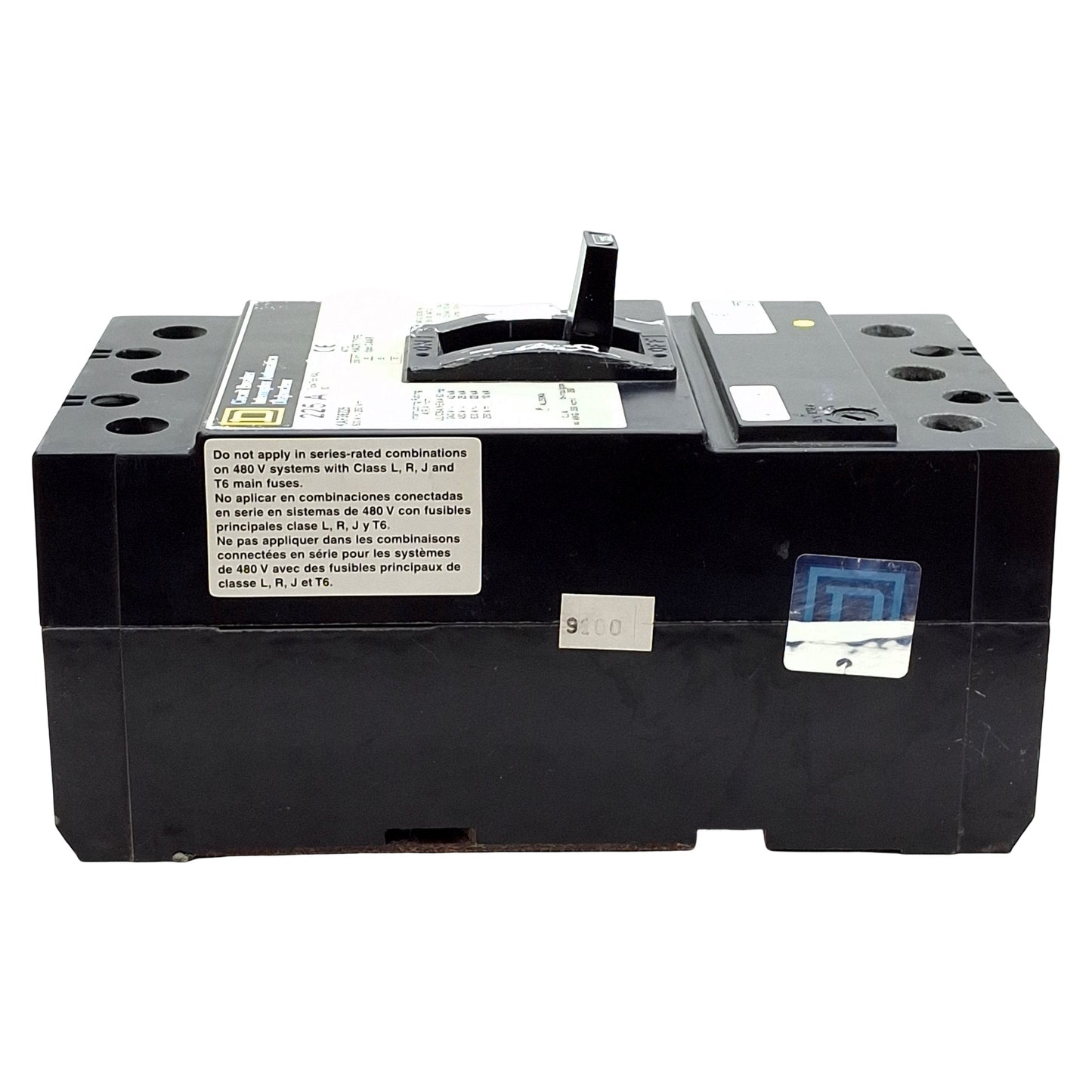 Used Square D KAP36225 Molded Case Circuit Breaker, 3-Pole, 225A 650VAC/250VDC