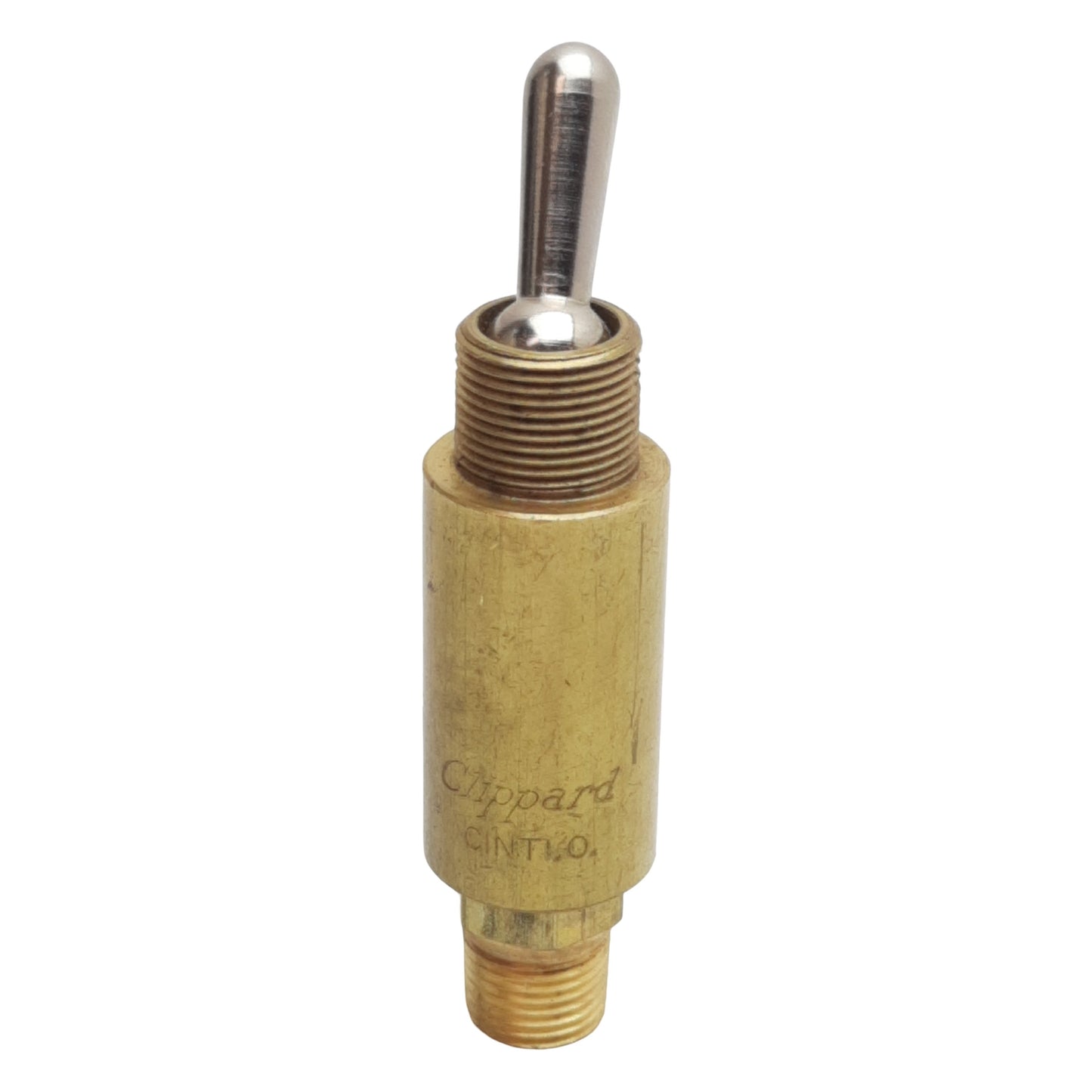 Used Lot of 2 Clippard MTV-3P Toggle Valve, 3-Way NC, 1/8in NPT/#10-32, 300psig Max