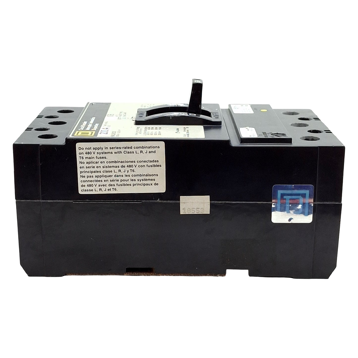 Used Square D KAP36200 Molded Case Circuit Breaker, 3-Pole, 200A 650VAC/250VDC