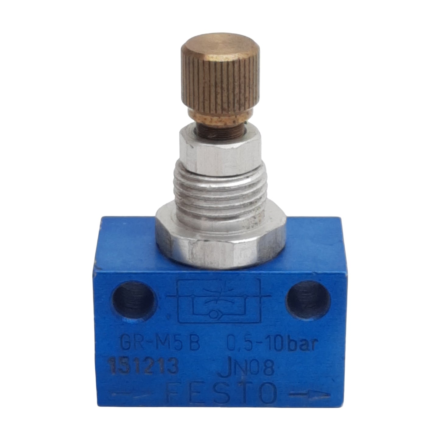 Used Lot of 2 Festo GR-M5B 151213 Flow Control Valve, 1-Way, 0.5-10bar, 115l/min, M5