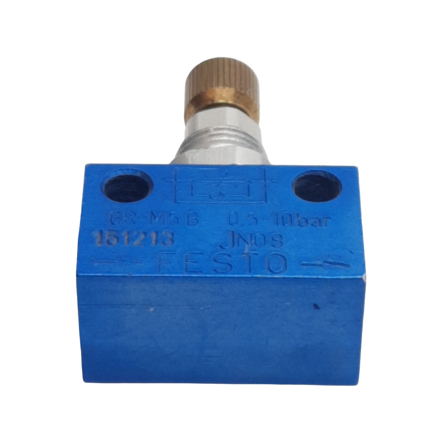 Used Lot of 2 Festo GR-M5B 151213 Flow Control Valve, 1-Way, 0.5-10bar, 115l/min, M5