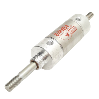 Used Bimba 171-DXDE Double-Rod Air Cylinder, 1.5" Bore, 1" Stroke, 1/4" NPT Port