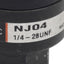 Used Lot of 2 SMC NJ04 Floating Joint Coupler, 1/4-28UNF, 150psi, 750lbs Thrust
