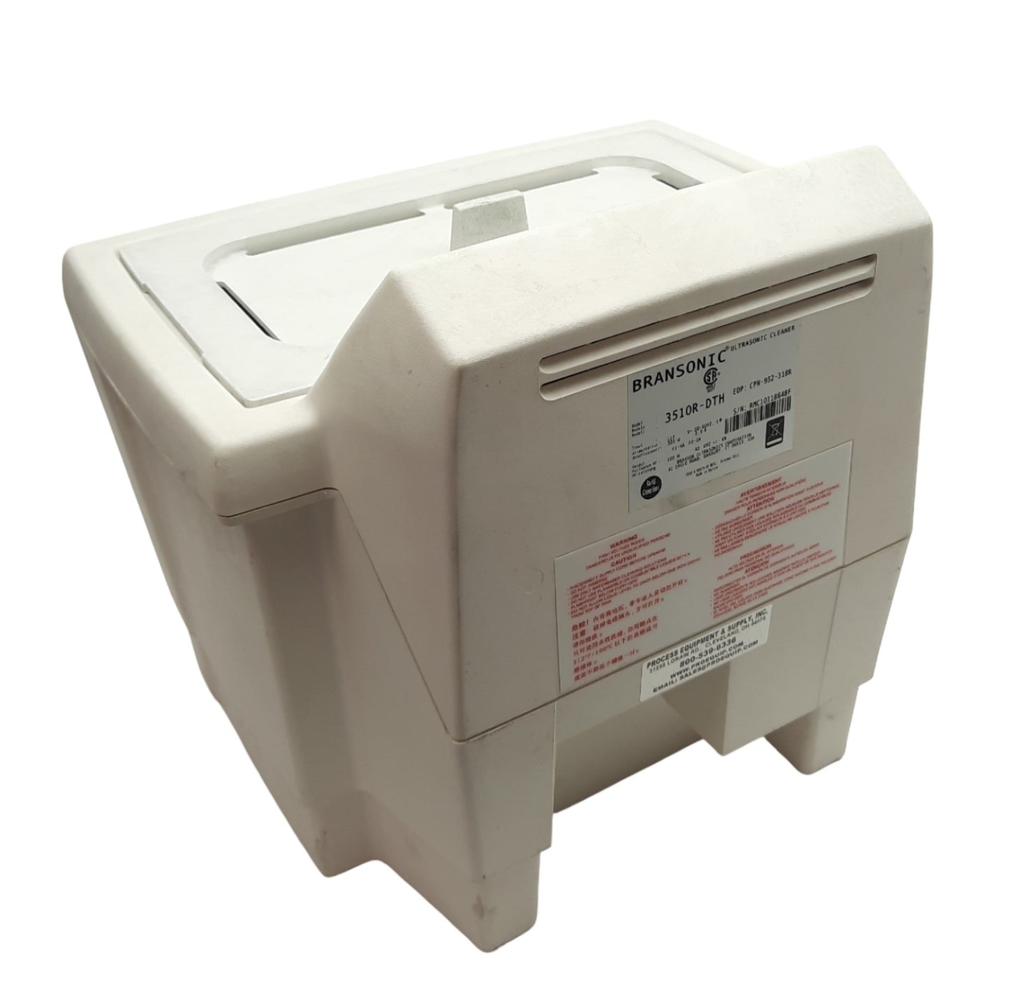 Used Branson 3510R-DTH Ultrasonic Bath Cleaner, 1.5gal, Ambient to 69°C, 117VAC 335W