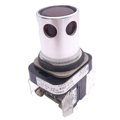 Used Allen Bradley 800T-QT24 Push/Test Pilot Light, 1NO 1NC, 600V 10A Max, *No Bulb