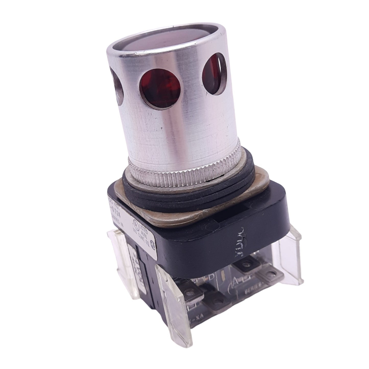 Used Allen Bradley 800T-QT24 Push/Test Pilot Light, 1NO 1NC, 600V 10A Max, *No Bulb