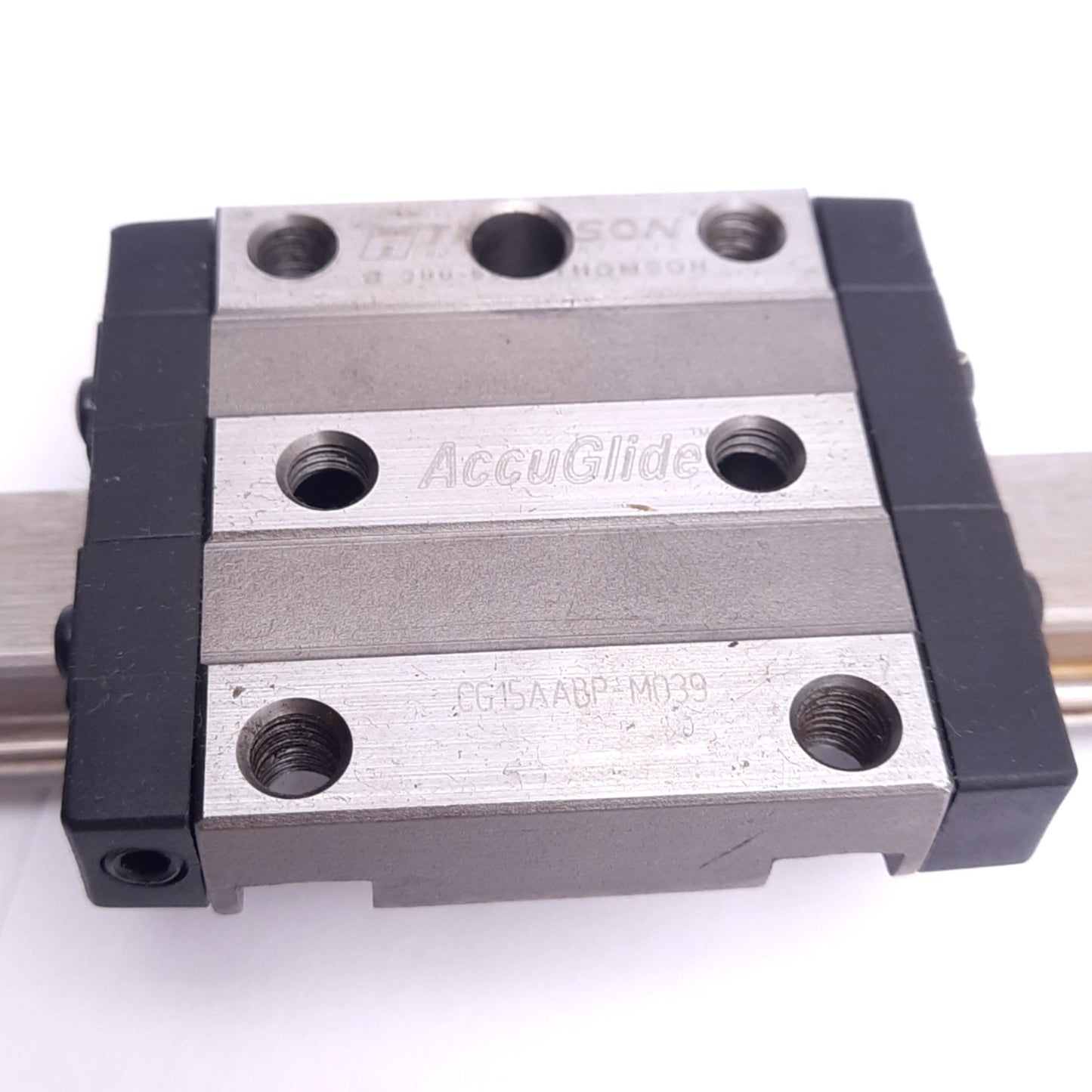 Used Thomson Linear CG15AABP-M039 AccuGlide Linear Block w/ 15x325mm Rail, 13.5kN Max