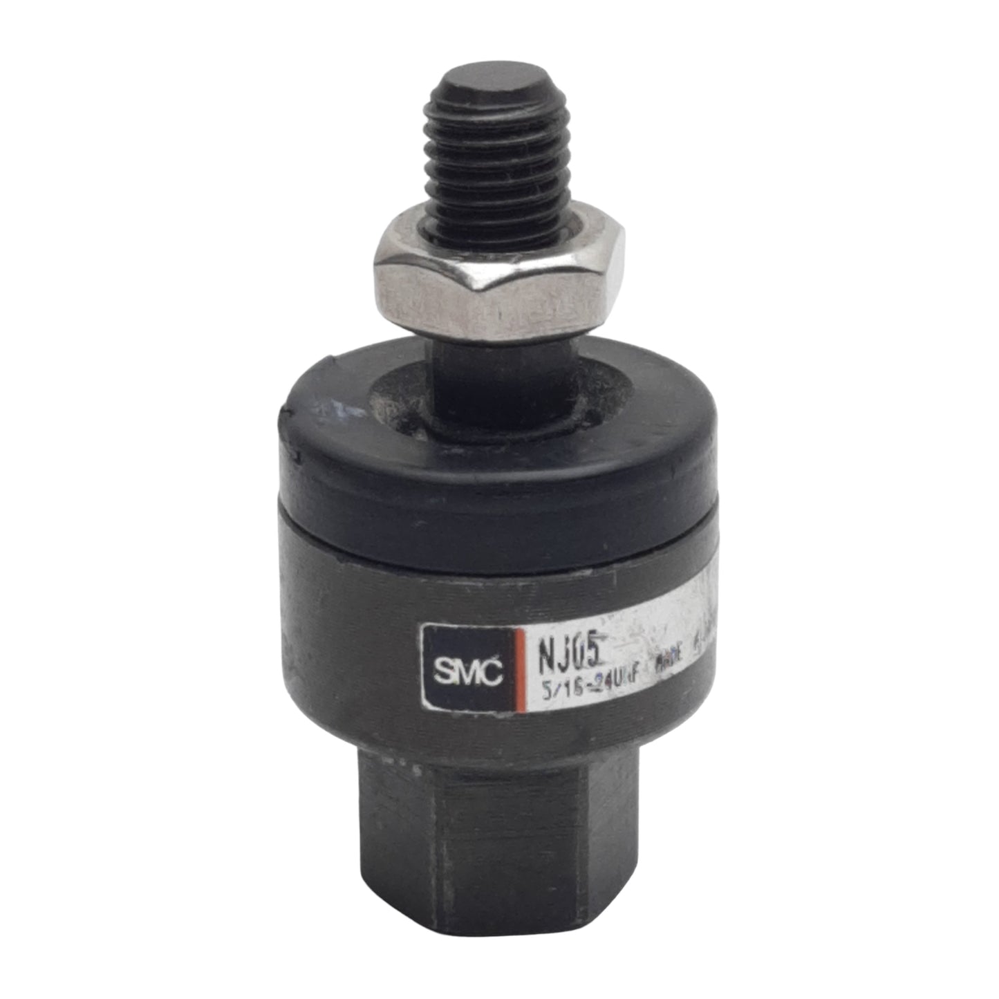 Used SMC NJ05 Floating Joint Alignment Coupler, 5/16-24UNF, 150psi, 1200lbs Thrust