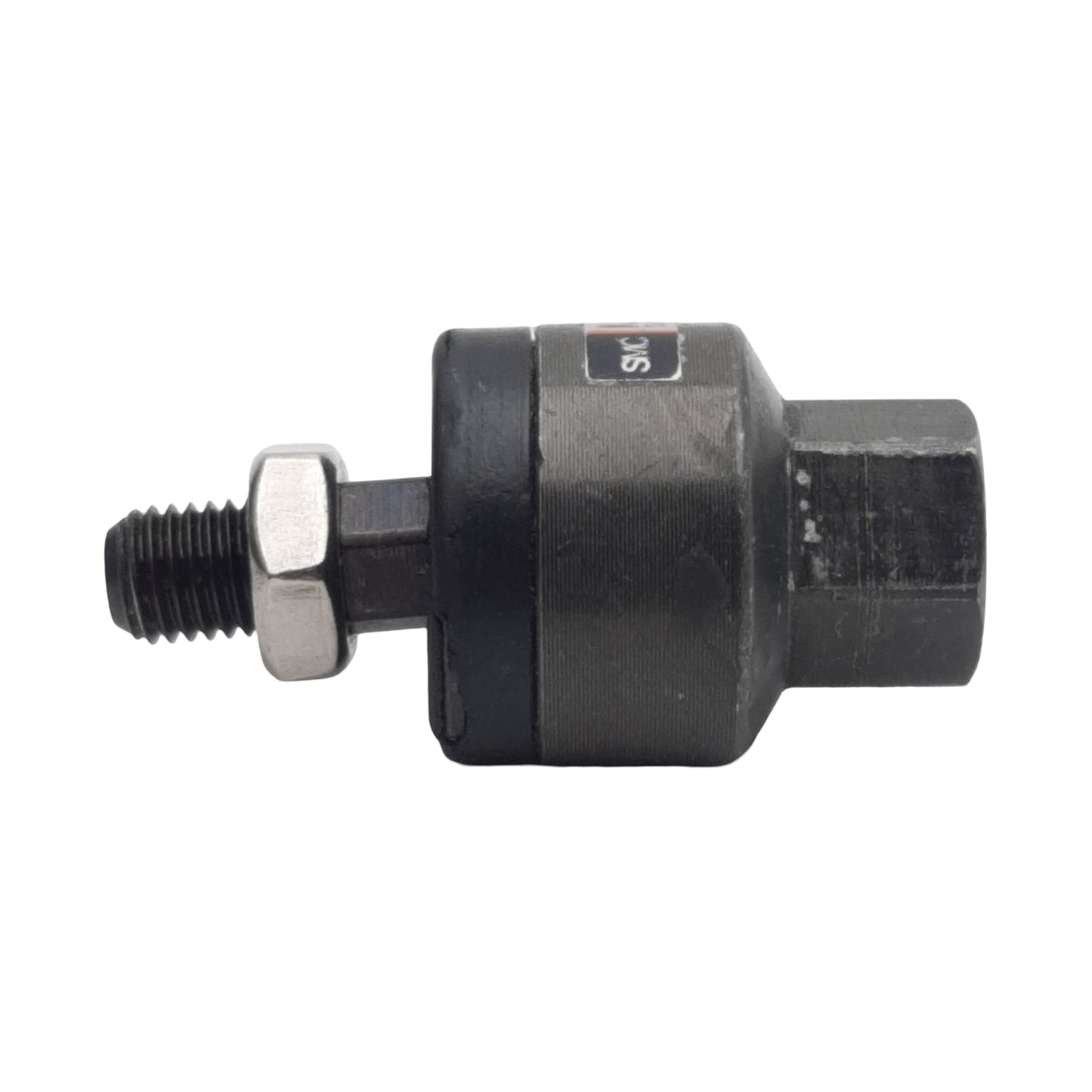 Used SMC NJ05 Floating Joint Alignment Coupler, 5/16-24UNF, 150psi, 1200lbs Thrust