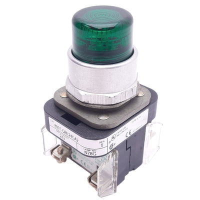 Used Allen Bradley 800T-QBL24GA2 Green Illuminated Pushbutton, ø30mm, 2NO, 600V Max