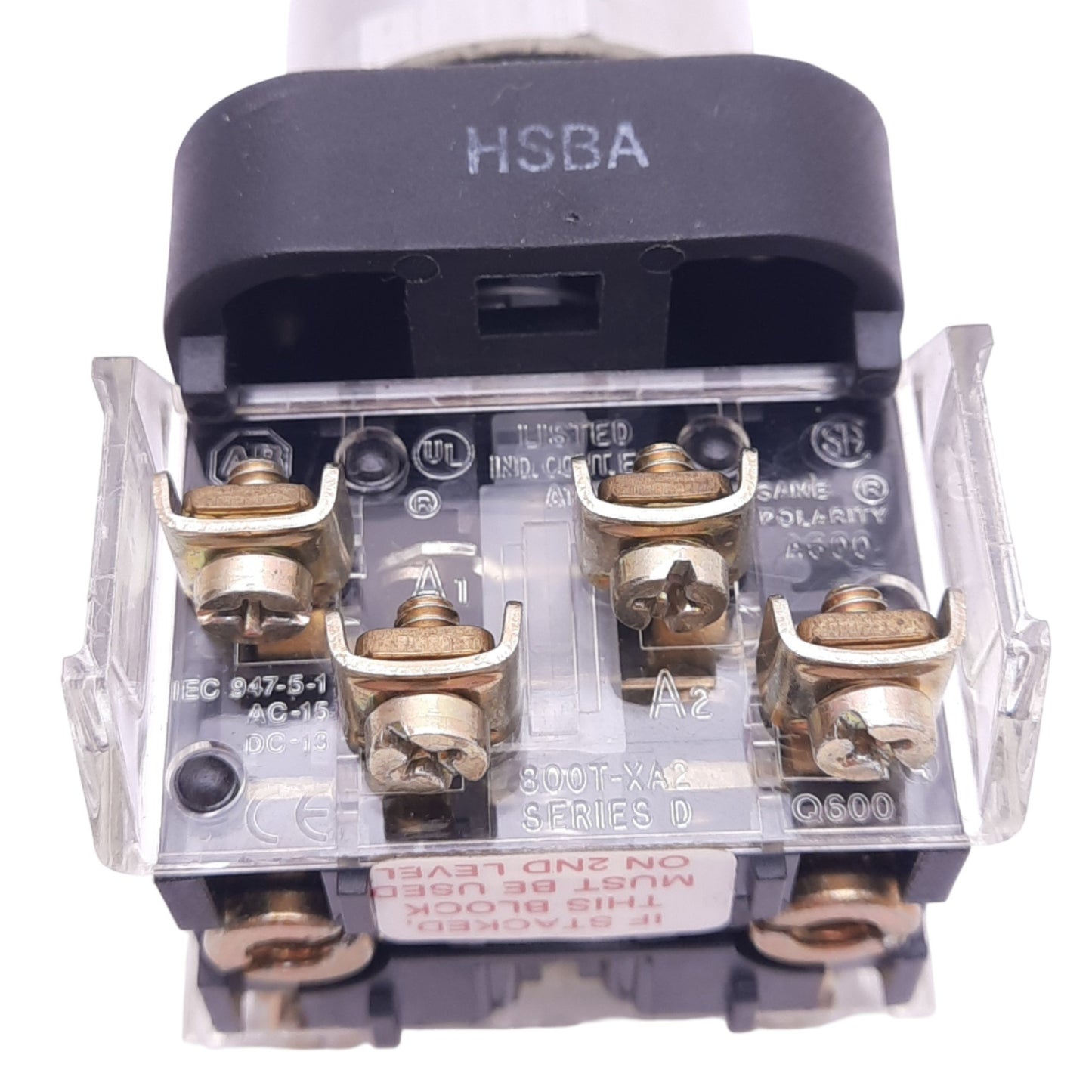 Used Allen Bradley 800T-QBL24GA2 Green Illuminated Pushbutton, ø30mm, 2NO, 600V Max