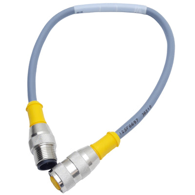 New Turck RK 4T-0.3-RS 4T EuroFast Cable 3-Pin M12 Female x M12 Male 250V 4A, 0.3m