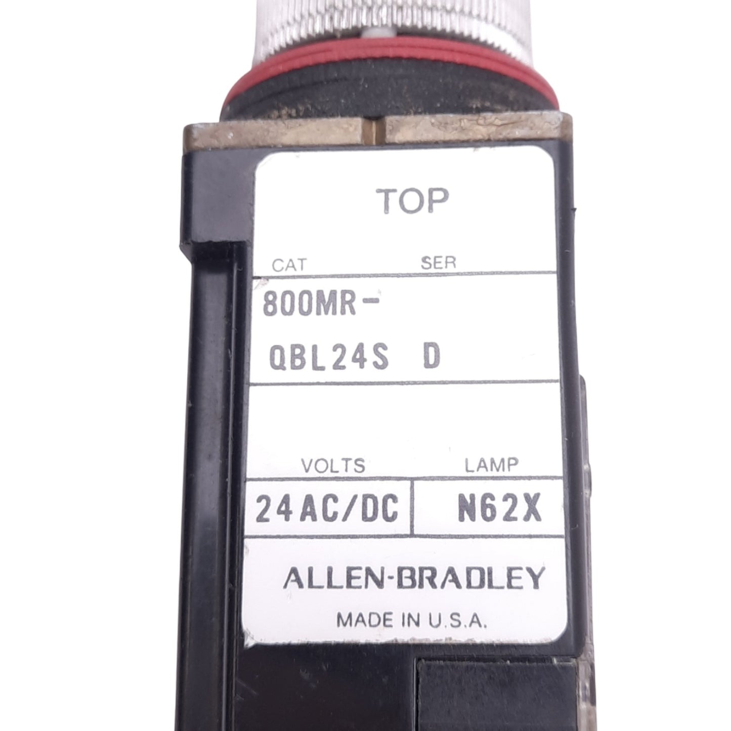 Used Allen Bradley 800MR-QBL24S Green Illuminated Pushbutton, 22mm, 2NO, 300V 10A Max