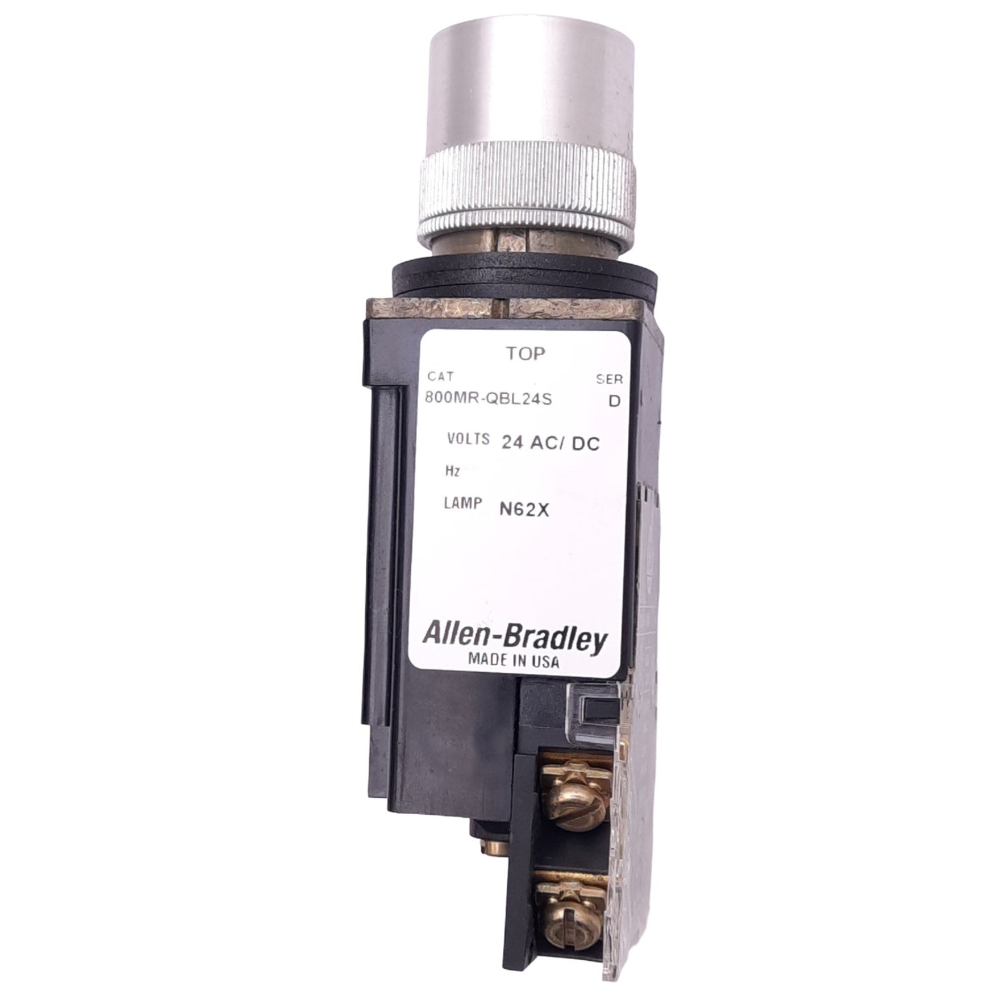 Used Allen Bradley 800MR-QBL24S Red Illuminated Pushbutton, 22mm, 2NC, 300V 10A Max