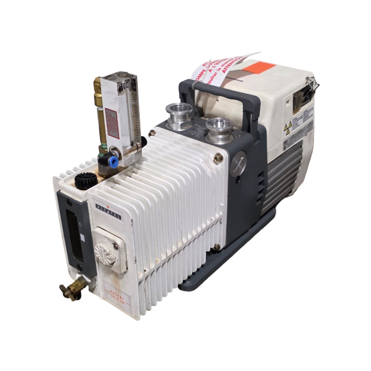 Used Alcatel Pascal 2015 SD Dual Stage Rotary Vane Vacuum Pump 10.6CFM 100/240VAC 1Ph