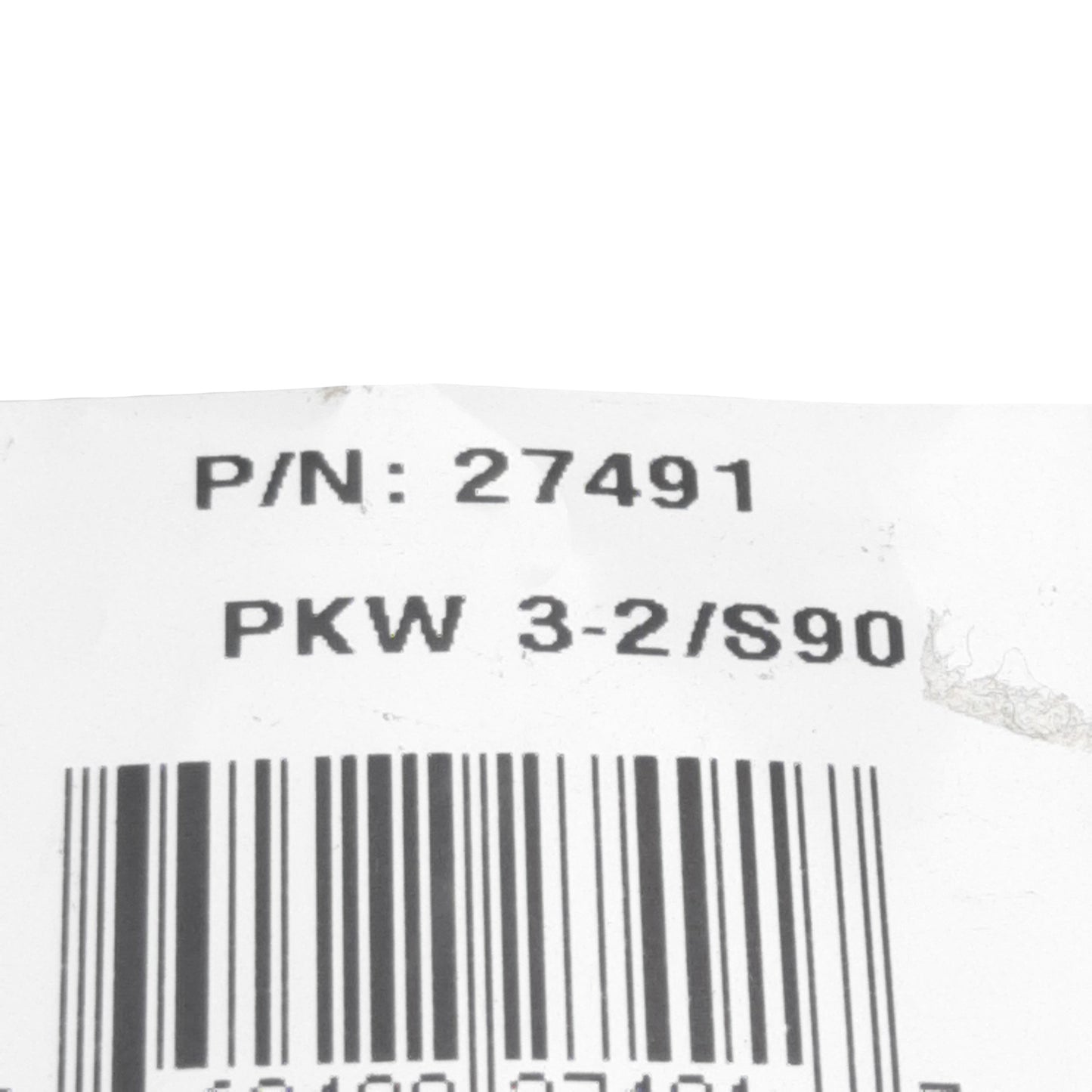 Used Banner 27491 PKW3-2 Cordset, 3-Pin M8 90° Female to Flying Leads, 2A 125VAC, 2m